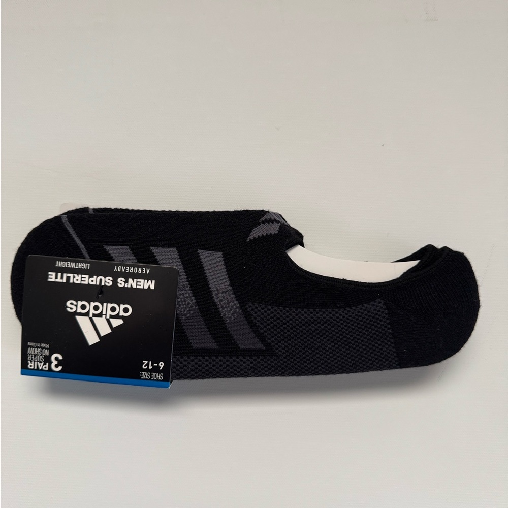 Adidas Men's Black No-Show Socks